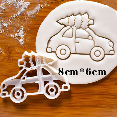 Kalėdų sausainių reljefinis formavimas animacinis filmas 3D Kalėdų Senelis Briedis Kaminas Židinys Fondant Antspaudas Tortas dekoravimo įrankiai Kepimo reikmenys