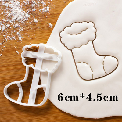 Kalėdų sausainių reljefinis formavimas animacinis filmas 3D Kalėdų Senelis Briedis Kaminas Židinys Fondant Antspaudas Tortas dekoravimo įrankiai Kepimo reikmenys