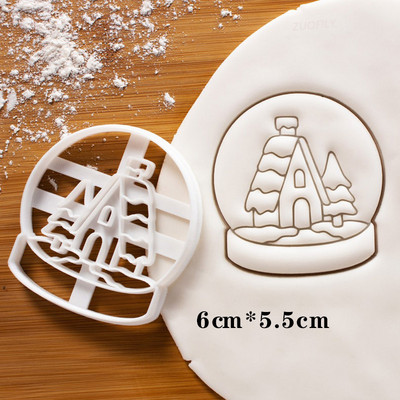 Kalėdų sausainių reljefinis formavimas animacinis filmas 3D Kalėdų Senelis Briedis Kaminas Židinys Fondant Antspaudas Tortas dekoravimo įrankiai Kepimo reikmenys