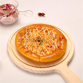 Medinė picos lenta apvali su rankiniu picos kepimo padėklu Pica akmens pjaustymo lenta lėkštė picos pyragas kepimo įrankiai