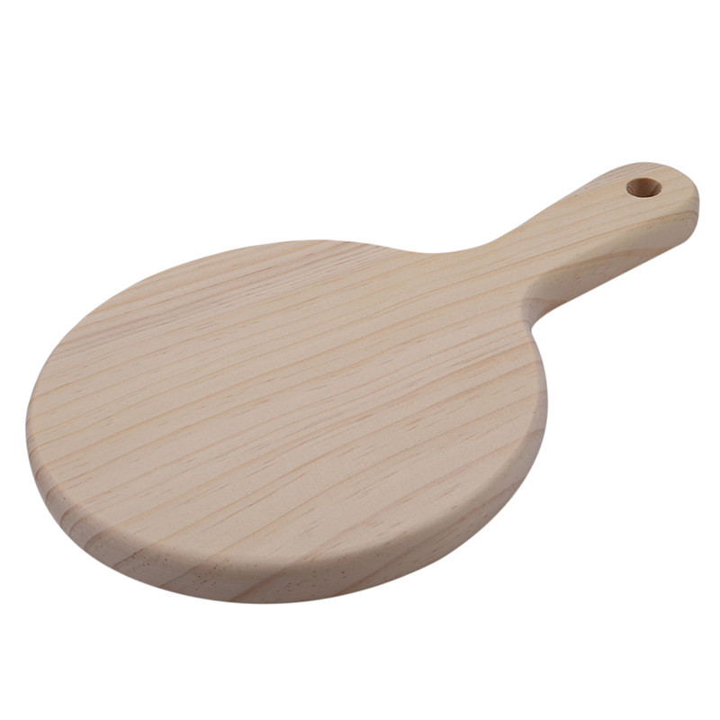 Medinė picos lenta apvali su rankiniu picos kepimo padėklu Pica akmens pjaustymo lenta lėkštė picos pyragas kepimo įrankiai