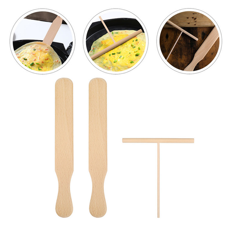 Greblă pentru clătite Ustensile de uz casnic Spatulă pentru fondant Spatulă pentru tort Ustensile de gătit Instrument pentru creponat Spatulă antiaderentă din lemn