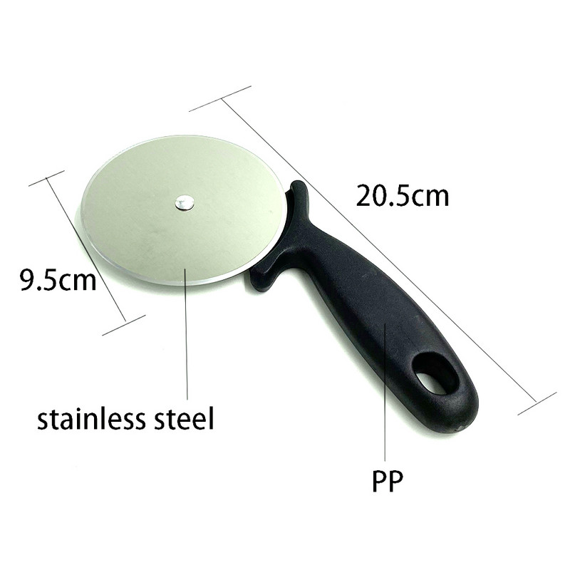 Pitsalõikur Kooginuga Roostevabast Terasest Mittenakkuvad Küpsetus-Kondiitritooted Kööginõud Pirukate ümmargune rull Vahvlid Taignaküpsised