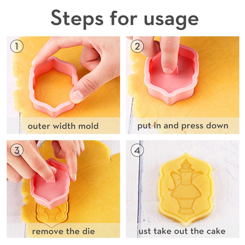 QIFU Eid Mubarak Camel Moon Star Μπισκότο Κόφτες μπισκότων Σετ Ραμαζάνι Ισλαμικό μουσουλμανικό πάρτι για κέικ Εργαλεία ψησίματος Μπισκότα Διακόσμηση