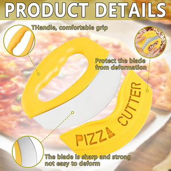 1 бр. Резачки за пица от неръждаема стомана Миещ се нож за пица Многофункционален нож за пица Кухненски аксесоари