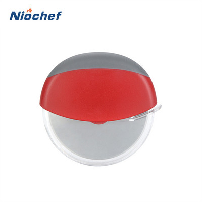 Μαχαίρι πίτσας από ανοξείδωτο ατσάλι Στρογγυλό κόφτη πίτσας με ρολό Αξεσουάρ κουζίνας ψησίματος Εργαλείο κοπής ζαχαροπλαστικής με καπάκι ρουλέτα