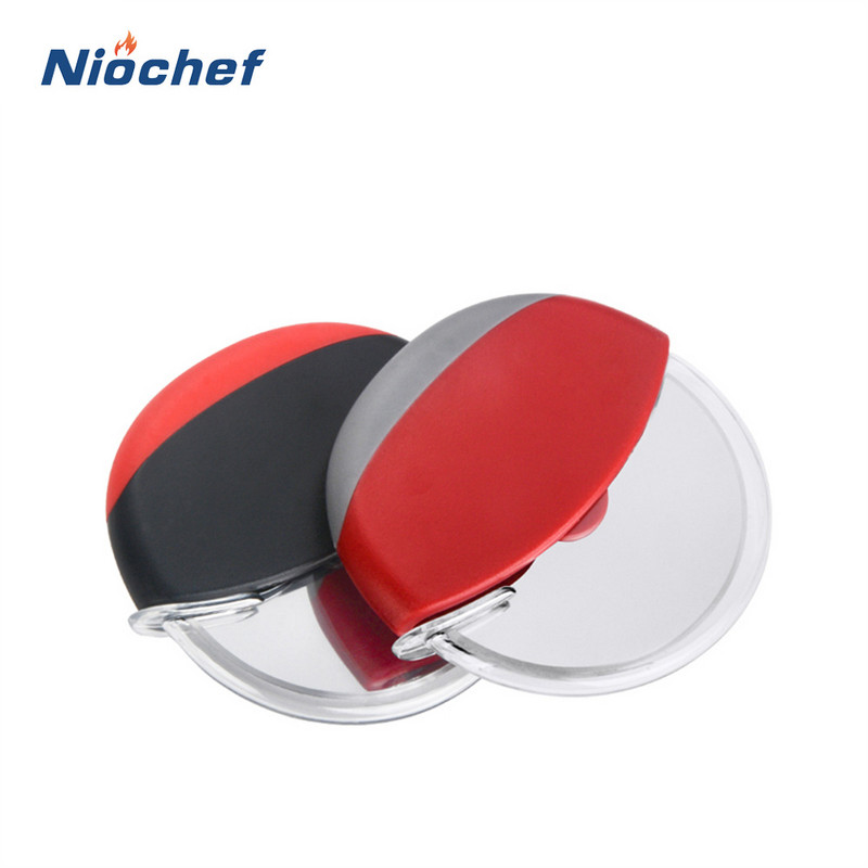 Μαχαίρι πίτσας από ανοξείδωτο ατσάλι Στρογγυλό κόφτη πίτσας με ρολό Αξεσουάρ κουζίνας ψησίματος Εργαλείο κοπής ζαχαροπλαστικής με καπάκι ρουλέτα