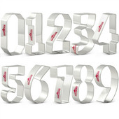 KENIAO 9 db számos sütivágó készlet gyerekeknek keksz fondant tészta kenyér szendvicsformák rozsdamentes acél nagy méretű sütiforma