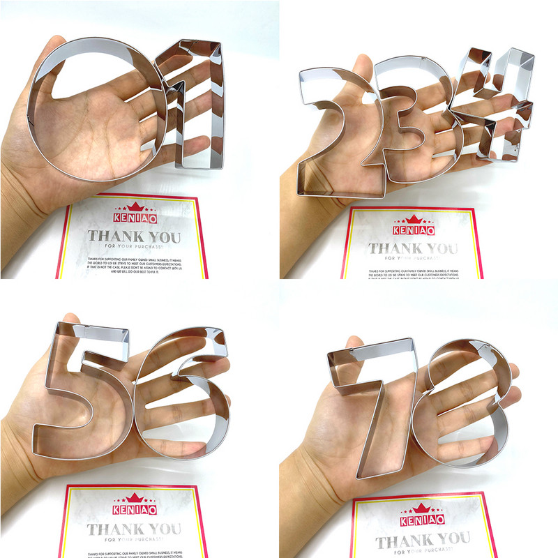 KENIAO 9 db számos sütivágó készlet gyerekeknek keksz fondant tészta kenyér szendvicsformák rozsdamentes acél nagy méretű sütiforma