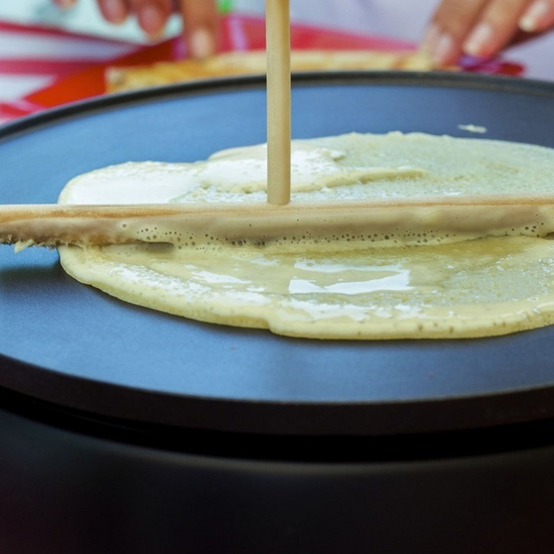 Instrument pentru creponat Dispozitiv de împrăștiat clătite Ustensile de gătit antiaderente Mașină de făcut crepe Set de ciocolată Grebla pentru clătite Crepe Spatulă pentru fondant