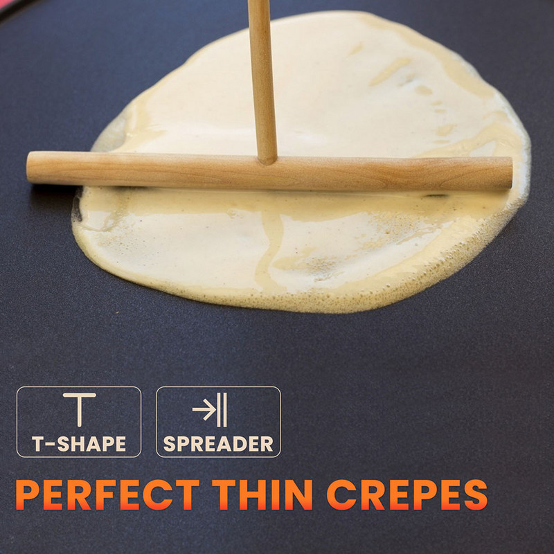 Instrument pentru creponat Dispozitiv de împrăștiat clătite Ustensile de gătit antiaderente Mașină de făcut crepe Set de ciocolată Grebla pentru clătite Crepe Spatulă pentru fondant