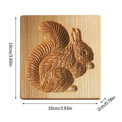 Puidust küpsisevormi lõikur 3D kooki reljeefne küpsetusvorm Puidust piparkoogivormid presslõikur pagarividinad