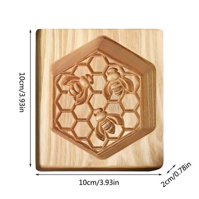 Puidust küpsisevormi lõikur 3D kooki reljeefne küpsetusvorm Puidust piparkoogivormid presslõikur pagarividinad