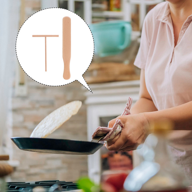 Tešlos tepimo blynų formos virtuvės tortilijų aliejaus formų teptuvai medinės mentelės T įrankių įrankiai.