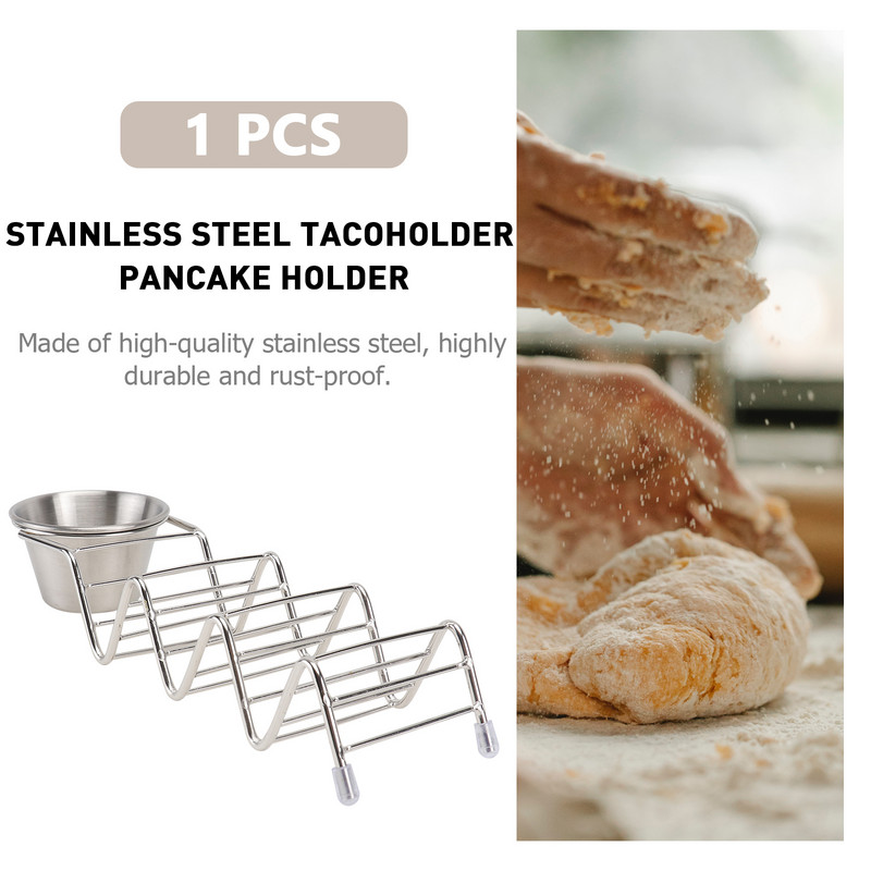 Metallist Taco restiga ahjualus Taco vitriinaluse hoidik Metallist kronsteinid Krepistatiiv Pannkoogid Taco plaat