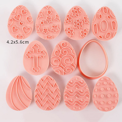 10 buc. Formă pentru prăjituri de Paște, borcan, sos, ștampilă de ciocolată, ouă de Paște fericit, pentru fondant, pentru decorare pentru petreceri, pentru copt