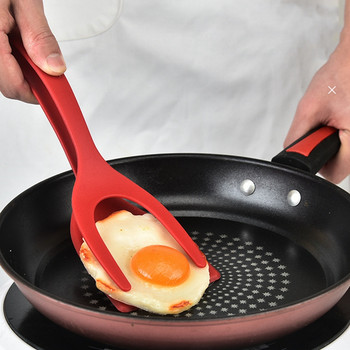 Σκεύη Σπάτουλα για τηγάνισμα αυγών 2 σε 1 Πίτσα μπριζόλα Flip Φτυάρι Πολυλειτουργικό Αντικολλητικό Τηγανητό Αυγό Εργαλεία κουζίνας