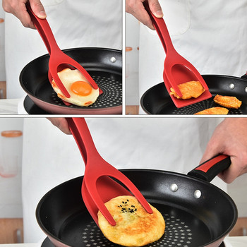 Σκεύη Σπάτουλα για τηγάνισμα αυγών 2 σε 1 Πίτσα μπριζόλα Flip Φτυάρι Πολυλειτουργικό Αντικολλητικό Τηγανητό Αυγό Εργαλεία κουζίνας