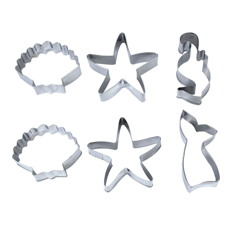 Cutter din oțel inoxidabil pentru biscuiți, coajă, stea de mare, hipocampus, ștampile pentru prăjituri, vase de copt, matriță pentru biscuiți, instrument de copt pentru petrecere