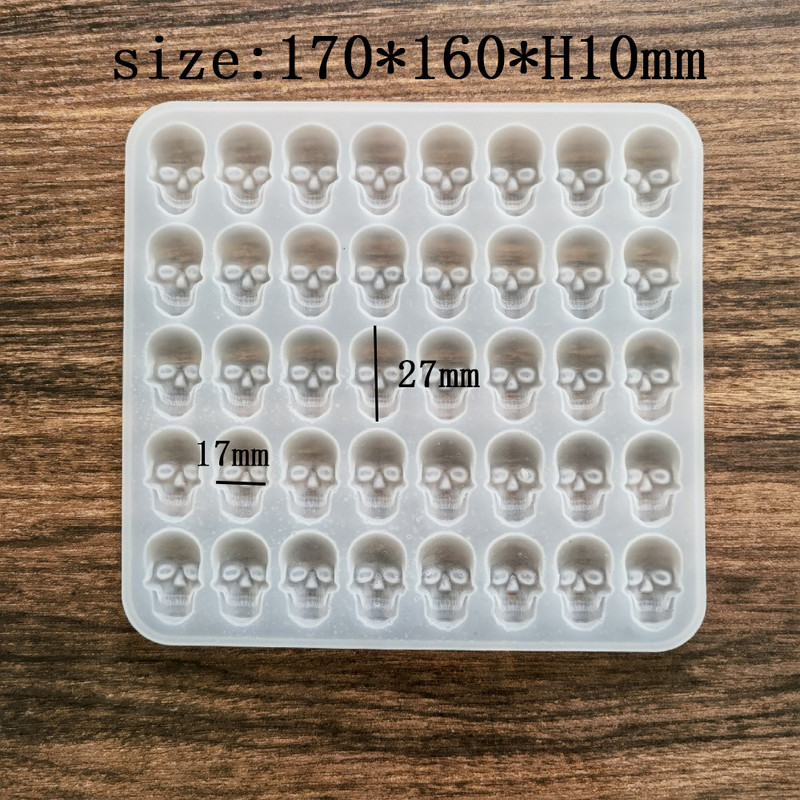 Εργαλείο ψησίματος σοκολάτας για μπισκότα κρανίου για το Halloween 40 πλέγματα Φόρμα ψησίματος σιλικόνης επαναχρησιμοποιήσιμο