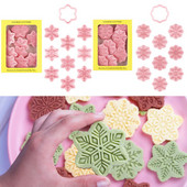 Alimente Fondant Moș Crăciun Decorare patiserie Plunger Formă pentru copt 3D Fulg de nea Mucegai pentru biscuiți de Crăciun Cutter pentru prăjituri