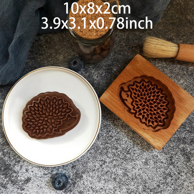 Puidust küpsisevormi lõikur DIY piparkoogiküpsisevormid press 3D kooki reljeef Küpsetusvormi roosi lillelõikur Pagari vidinad