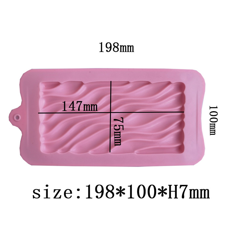 Bloc întreg matriță din silicon 3D undă model de curgere matriță pentru ciocolată matriță pentru bomboane pentru modul de decorare pentru tort Accesorii pentru copt