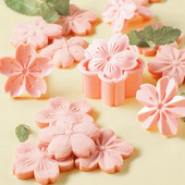 5tk/komplekt Sakura lilleküpsisevormi tempel küpsiselõikur Cherry Blossom DIY Fondant Cake Decor Lillevorm Köögi küpsetustööriistad