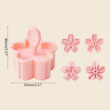 5 τμχ/σετ Sakura Flower Cookie Mould Stamp Biscuit Cutter Cherry Blossom DIY Fondant διακόσμηση κέικ με λουλούδια Εργαλεία ψησίματος κουζίνας