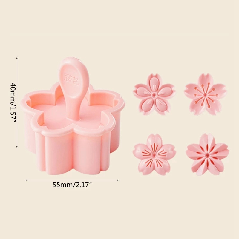 5 τμχ/σετ Sakura Flower Cookie Mould Stamp Biscuit Cutter Cherry Blossom DIY Fondant διακόσμηση κέικ με λουλούδια Εργαλεία ψησίματος κουζίνας