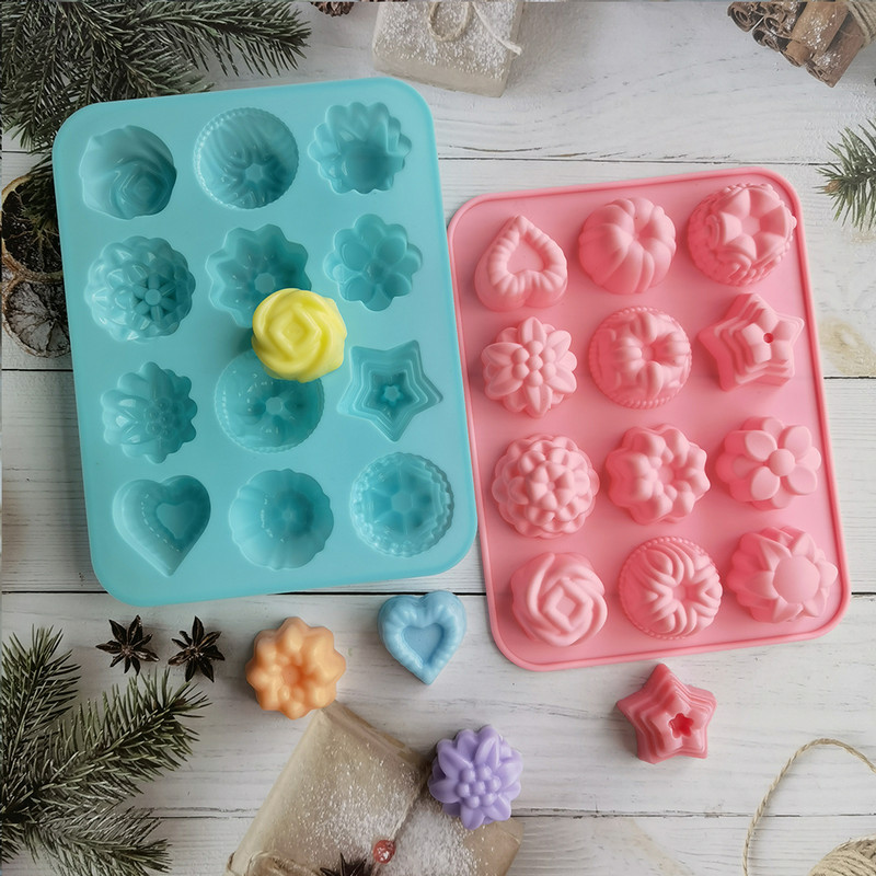 λουλούδι Τριαντάφυλλο Λουλούδια Σχήμα Κέικ φόρμας σιλικόνης DIY Διακόσμηση Σοκολάτα 3D Mold Tools σαπούνι καραμέλα πουτίγκα εργαλεία ψησίματος