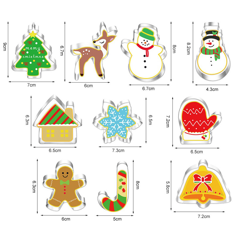 5 τμχ χριστουγεννιάτικες φόρμες για μπισκότα μελόψωμο Man Snowflake από ανοξείδωτο ατσάλι Κόφτες σάντουιτς για παιδιά Προμήθειες ψησίματος Diy