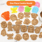Mold Of Baking Cartoon Pirates Mold Cookie Luffy Joe Bajia One Piece Diy Baking Biscuit Tool 3d Cartoon Cookie Press Cutter