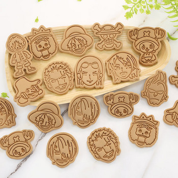 Mold Of Baking Cartoon Pirates Mold Cookie Luffy Joe Bajia One Piece Diy Baking Biscuit Tool 3d Cartoon Cookie Press Cutter