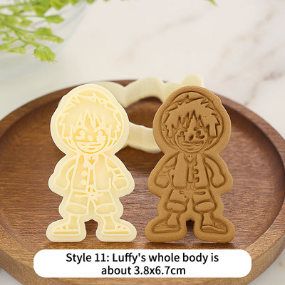 Mold Of Baking Cartoon Pirates Mold Cookie Luffy Joe Bajia One Piece Diy Baking Biscuit Tool 3d Cartoon Cookie Press Cutter