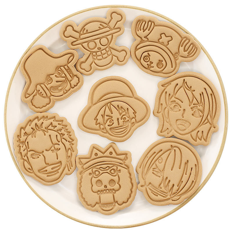 Mold Of Baking Cartoon Pirates Mold Cookie Luffy Joe Bajia One Piece Diy Baking Biscuit Tool 3d Cartoon Cookie Press Cutter