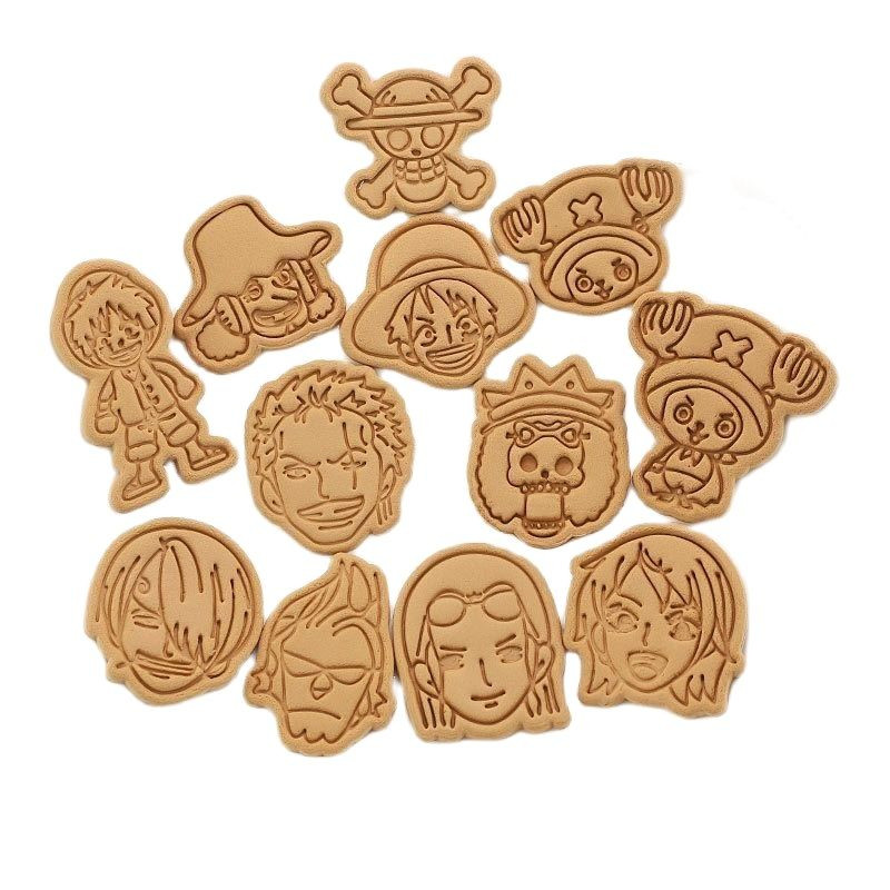 Mold Of Baking Cartoon Pirates Mold Cookie Luffy Joe Bajia One Piece Diy Baking Biscuit Tool 3d Cartoon Cookie Press Cutter