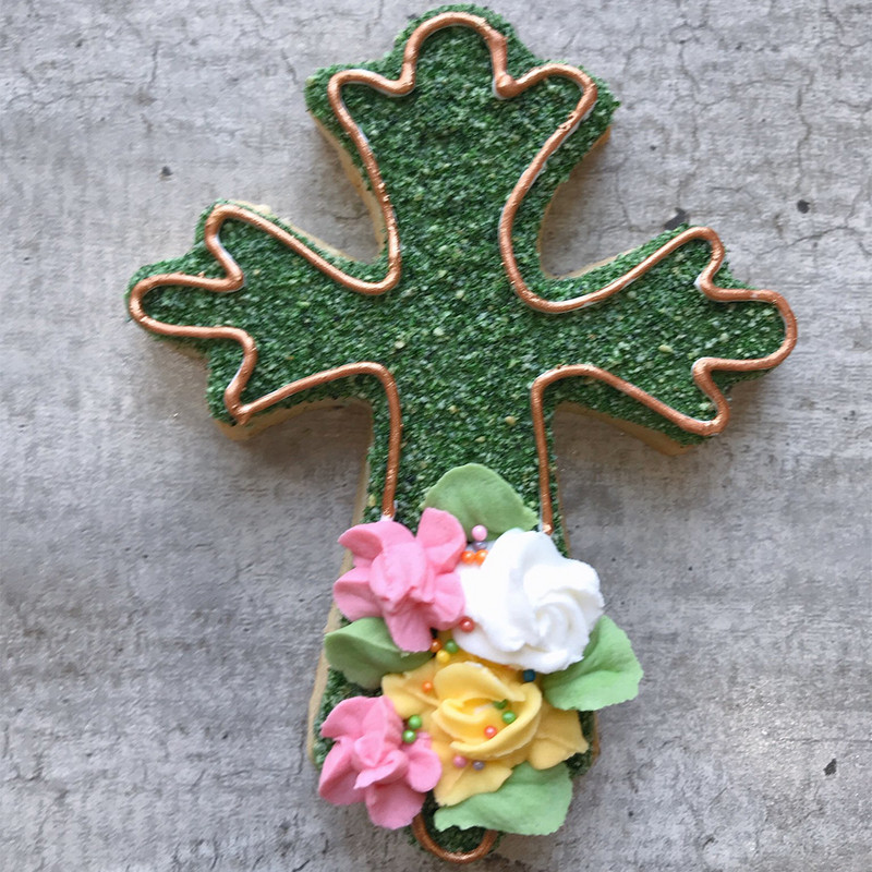 KENIAO Holy Cross Chalice küpsiselõikur – Religioon Christian Baptism Fancy Cross Biskviit Fondant Kondiitrilõikur – Roostevaba teras