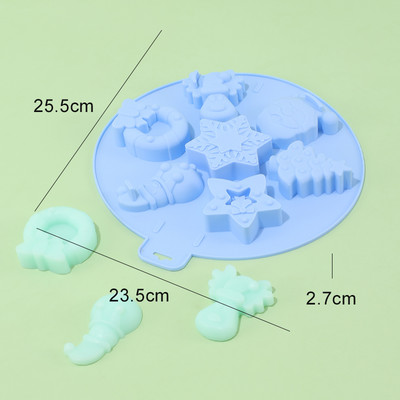 3D-jõuluvana silikoonist koogivorm jõulude silikoonvorm, reposteria ja pasteleria accesorios moule silikoonvormid silikoonist