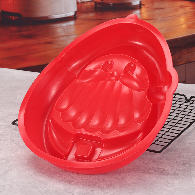 3D-jõuluvana silikoonist koogivorm jõulude silikoonvorm, reposteria ja pasteleria accesorios moule silikoonvormid silikoonist