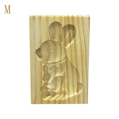 Formă pentru prăjituri 3D pentru ștanțare 3D Formă pentru prăjituri din lemn pentru prăjituri din turtă dulce pentru ștampila de biscuiți, instrument de coacere manuală