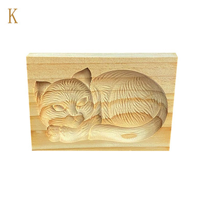 Formă pentru prăjituri 3D pentru ștanțare 3D Formă pentru prăjituri din lemn pentru prăjituri din turtă dulce pentru ștampila de biscuiți, instrument de coacere manuală