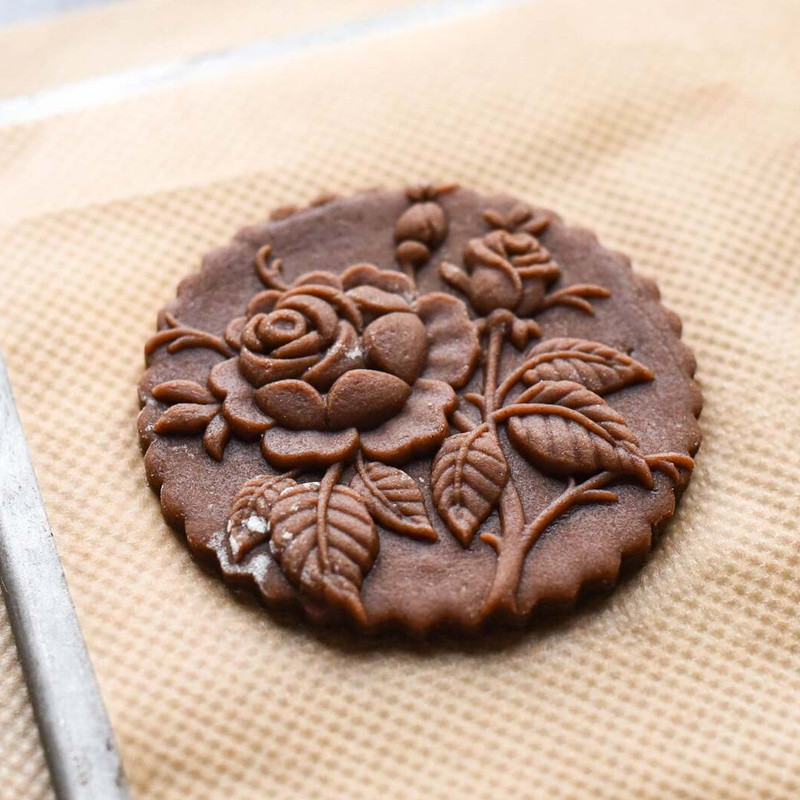 Formă pentru prăjituri 3D pentru ștanțare 3D Formă pentru prăjituri din lemn pentru prăjituri din turtă dulce pentru ștampila de biscuiți, instrument de coacere manuală