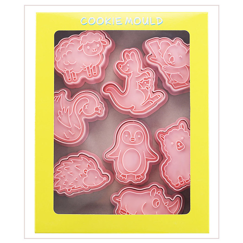 Jungle Safari állati süteményforma vágó 8 db/szett Rajzfilm desszert keksz sütéshez eszközök Babazuhany Születésnapi tematikus buli beszállítói