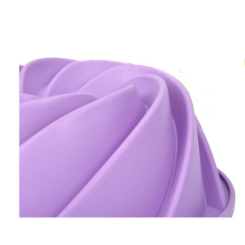 DIY Μεγάλη σπειροειδής φόρμα για κέικ σιλικόνης 10 ιντσών Ψωμί Εργαλείο ψησίματος καλουπιών φόρμας Φόρμα κέικ σχήματος κυκλώνα Ταψί DIY