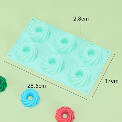 DIY Μεγάλη σπειροειδής φόρμα για κέικ σιλικόνης 10 ιντσών Ψωμί Εργαλείο ψησίματος καλουπιών φόρμας Φόρμα κέικ σχήματος κυκλώνα Ταψί DIY