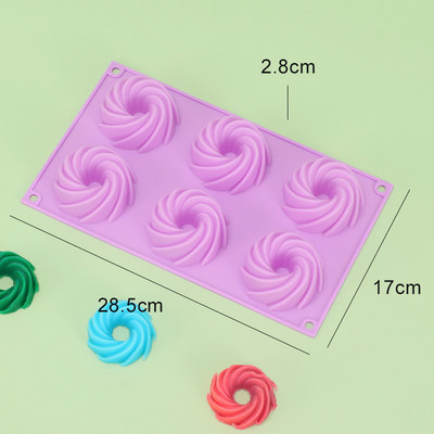 DIY Μεγάλη σπειροειδής φόρμα για κέικ σιλικόνης 10 ιντσών Ψωμί Εργαλείο ψησίματος καλουπιών φόρμας Φόρμα κέικ σχήματος κυκλώνα Ταψί DIY