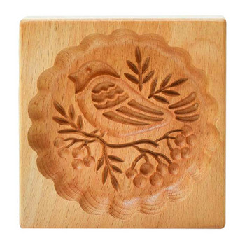 Дървена форма за бисквити Резба на животни Дървена кухненска форма за бисквити Коледни мъфини Торти Тиквен пай Сладкиши Форма за бисквити