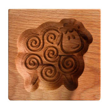 Дървена форма за бисквити Резба на животни Дървена кухненска форма за бисквити Коледни мъфини Торти Тиквен пай Сладкиши Форма за бисквити
