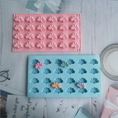 Φόρμα σιλικόνης για κέικ 24 κοιλοτήτων Σχήμα φύλλου Παγωμένο σαπούνι Φόρμες κεριών Ζάχαρη Craft Φόρμα σοκολάτας Μίνι Εργαλεία ψησίματος παγωτού